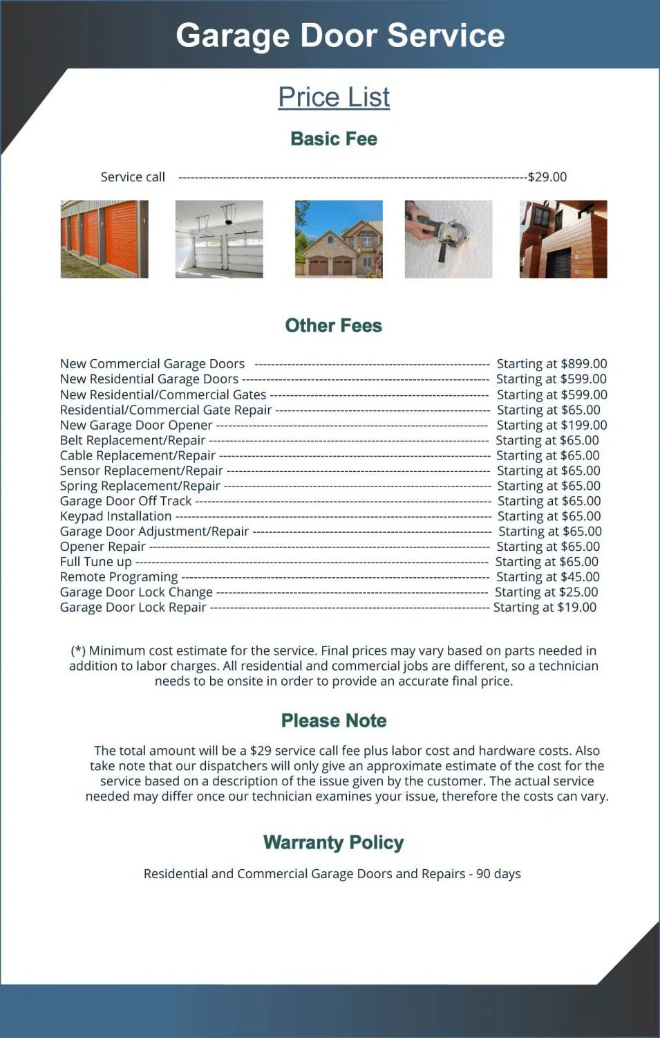 Exclusive Garage Door Repair Service Laguna Hills, CA 949-441-5792